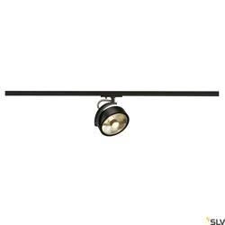 KALU TRACK, spot do szyny wysokonapięciowej 1-fazowej, QPAR111, czarny mat, z adapterem 1-fazowym (143540) - SLV