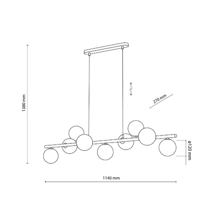 Lampa wisząca ESTERA BROWN 9 (4340) - TK Lighting
