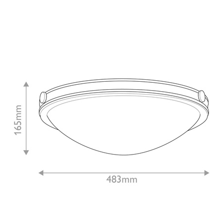 Średni plafon Collier - 3 źródła światła - Zgaszona czerń (HK-COLLIER-F-M-BX) - Elstead Lighting