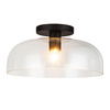 Półplafon Sylvia - 1 źródło światła - Matowa czerń (ALM-SYLVIA-SF-BK-CL) - Elstead Lighting