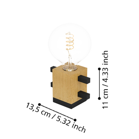 Lampa Stołowa LEVANTARA czarna (390193) - EGLO