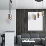 PENDANT LIGHT 3XE27 GOLD MATT CHROME CLASS (22144 Zambelis) - Zambelis