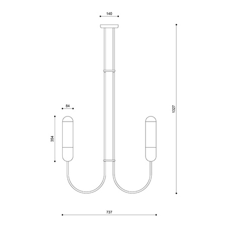 FUNSUI B biały żyrandol w rozmiarze M (FNB511R03) - Ummo