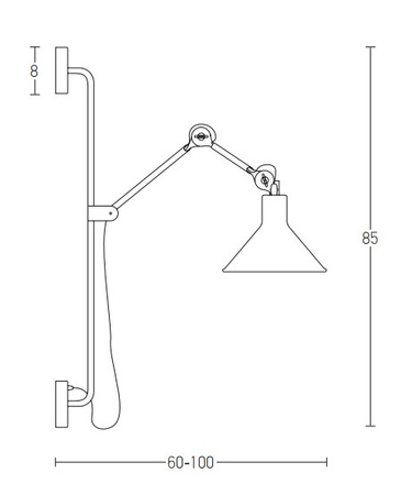 SCONCE 1L STEEL BLACK (19218 Zambelis) - Zambelis
