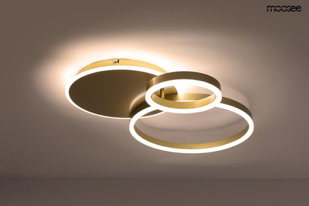 Plafon z pilotem i timerem RINGS 3    złota (MSE1501100506) - Moosee