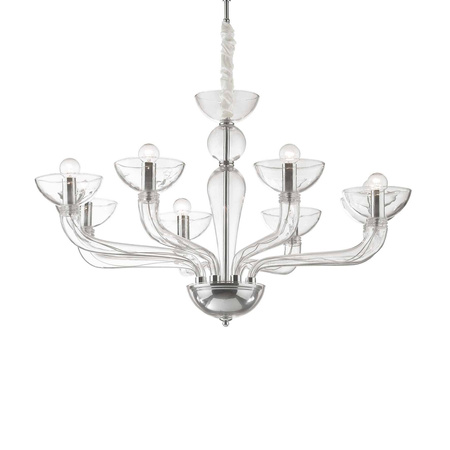 Lampa wisząca CASANOVA SP8 transparentna (044255) Ideal Lux - żyrandol