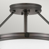 Mały półplafon Collier - 3 źródła światła - Zgaszona czerń (HK-COLLIER-SF-S-BX) - Elstead Lighting