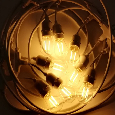 GIRLANDA 15 METRÓW BIAŁA (bez żarówek) (EKO9889) - Eko-Light