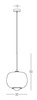 PENDANT LIGHT G9 SMOKE GLASS - GOLD MATT (22058 Zambelis) - Zambelis