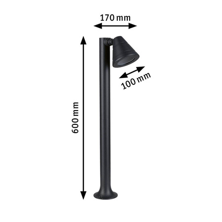 Oprawa ogrodowa TRIAN  GU10 max.35W IP44 230V antracyt aluminium (PL94735) - PAULMANN