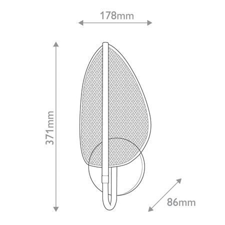 Kinkiet LED Floriana - Naturalny mosiądz (QN-FLORIANA-1W-NBR) - Quintiesse