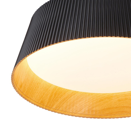 Lampa wisząca z efektownym kloszem FRILL LED czarna 45 cm (ST-DL6487-BK) - Step into Design