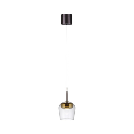 Lampa wisząca na pilota i aplikację, z płynną regulacją wysokości Q-KON ZŁOTY (2741-12) - Paul Neuhaus