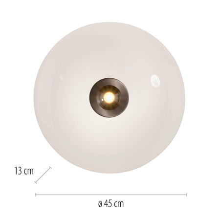 Ściemnialna lampa na sufit PURE VITRUM CIEMNOMETALOWO-BRĄZOWY (6083-34) - Paul Neuhaus