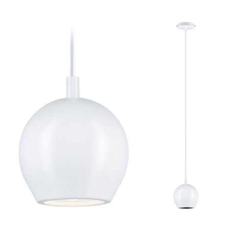Biała lampa wisząca nad wyspą w kuchni  (PL76993) - PAULMANN