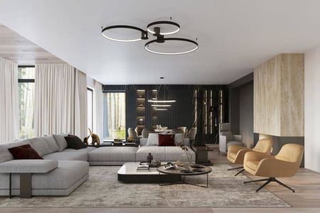 Lampa sufitowa RIO 78 czarny LED 3000K (TH.130) - Thoro Lighting