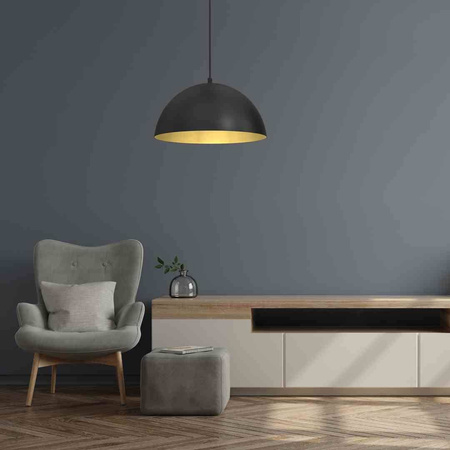 Lampa wisząca BETA BLACK/GOLD Ø 35 cm (MLP7896) - Milagro