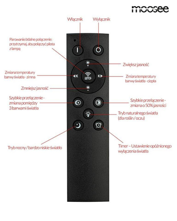 Plafon z pilotem i timerem MOOSEE CELLS 3    biała (MSE1501100501) - Moosee