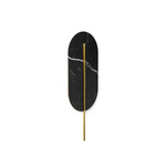 ROKKE STONE czarna lampa ścienna / kinkiet z ozdobnym detalem (RKS23020) - Ummo