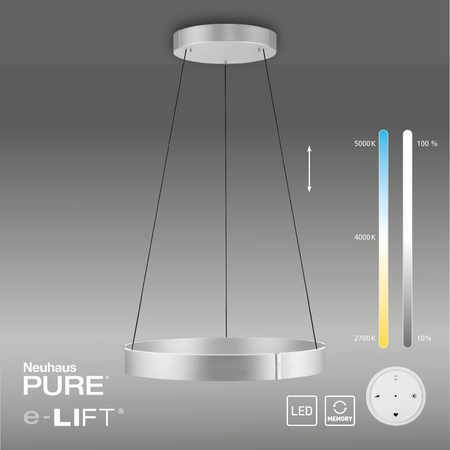 PURE E-CLIPSE LAMPA WISZĄCA ALUMINIUM (2561-95) - Paul Neuhaus