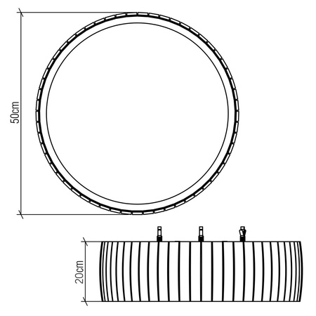 Plafon LED Barrel (QN-BARREL-F-LED-50-TEAK) - Quintiesse