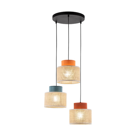 Kaskadowa lampa wisząca DUO JUTA MIX 3 KOŁO (2759) - TK Lighting