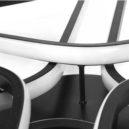 Lampa Dekoracyjna 72W Czarna 4 Kwadraty + pilot DL-C02 QUATRO - DomenoLED