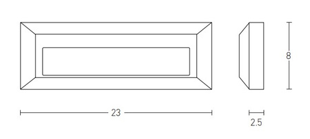 OUTDOOR WALL STEP LIGHT 3W LED GRAPHITE (E229 Zambelis) - Zambelis