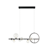 PENDANT LED LIGHT 14W + 7XG9 METAL GLASS BLACK (22063 Zambelis) - Zambelis