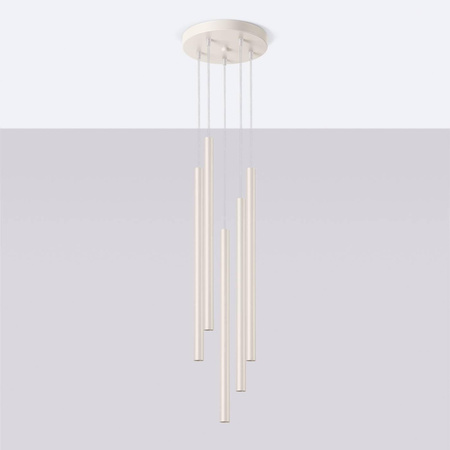 Lampa wisząca PASTELO 5P beżowa (SL.1516) - Sollux Lighting
