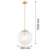 Elegancka okrągła lampa wisząca HAMPTON (8626) - Argon