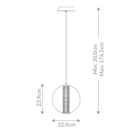 Lampa wisząca Atomo - 1 źródło światła - Polerowany chrom (QN-ATOMO-1P-PC) - Quintiesse