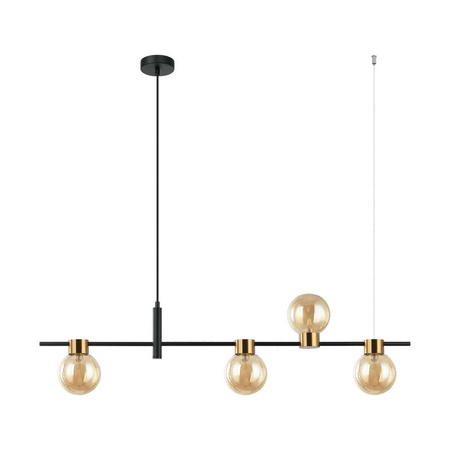 Lampa Wisząca Bletter (PND-5225-4-BK-AMB) - Italux