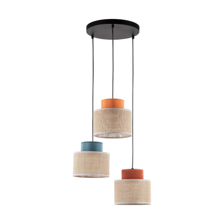 Kaskadowa lampa wisząca DUO JUTA MIX 3 KOŁO (2759) - TK Lighting