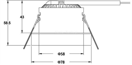Lampa do wbudowania COB 68 acrylic  (D565247)