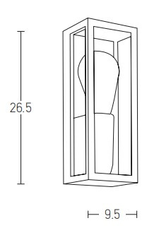 OUTDOOR WALL LIGHT 1XE27 BLACK (E201 Zambelis) - Zambelis
