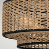 Lampa wisząca z plecionki rattanowej Teton (QZ-TETON-5P-MBK) - Elstead Lighting
