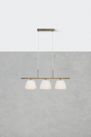 Lampa wisząca OXFORD Pendant 3L Offwhite/Antique  Brass (108975) Markslojd