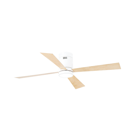 Wentylator sufitowy biała mapka drewno-biały 15W LED (19137) - Zambelis