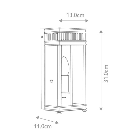 Kinkiet zewnętrzny Holborn (HL7-S-BB) - Elstead Lighting