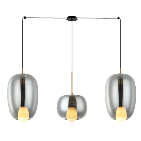 LINE LIGHT 3XG9 SMOKED GLASS -GOLD MATT (22149 Zambelis) - Zambelis