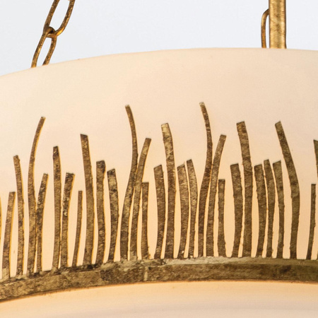 Lampa wisząca Sawgrass - 3 źródła światła - Płatkowe złoto (QN-SAWGRASS-3P-DG-O) - Quintiesse