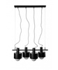 Lampa wisząca Enkel 4 z oplotem poliestrowym czarnym (EN4422P0) - Ummo