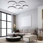 LAMPA DEKORACYJNA SUFIT 194W CZARNA + Pilot DL-F04 GIRONA - DomenoLED