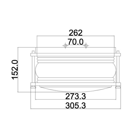 Plafon Ashland Bay (KL-ASHLANDBAY-F-BU) - Elstead Lighting