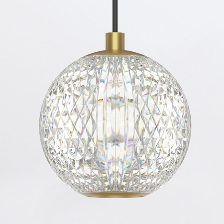 Mała lampa wisząca LED Marni - Naturalny mosiądz (QN-MARNI-1P-NBR) - Quintiesse