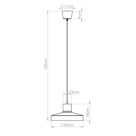 Lampa wisząca BILO ochra czerwona (SL.1706) - Sollux Lighting