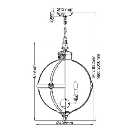 Żyrandol Adams (FE-ADAMS-4P-BRZ) - Elstead Lighting