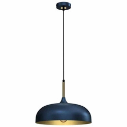 Lampa wisząca LINCOLN BLUE/GOLD 1xE27 35cm (MLP8033) - Milagro
