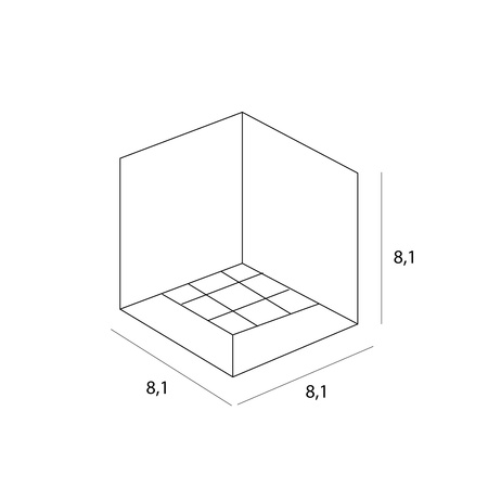 Kwadratowa lampa sufitowa MAXLIGHT C0252 X-LINE 10W